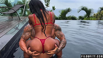 Preview 1 of Family Strokes Hamster - Horny Brunette Brazilian With Great Ass Fucked in The Garden