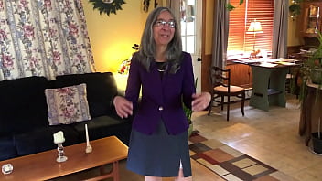Preview 1 of Lagged Cock - HOMEMADE - Sexy MILF in Nylons and Heels Thanks Young Neighbor with Sex