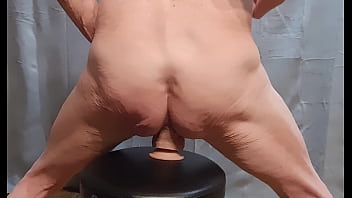 Preview 3 of Big Pornao - busy-bottom sits on another Dildo