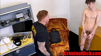 Preview 1 of Hd Small Ti - Criminal Gagging on Ginger Cop Dick @@CriminalDick.com