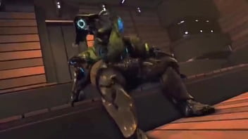 Preview 2 of Small Boy And Big Gale - Warframe and hentai Compilation