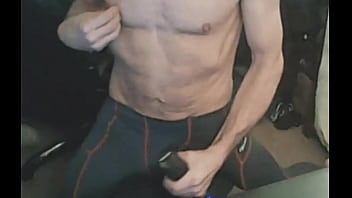 Preview 3 of Hijjab Haentai - Fasica Stretch and Massage-gun with Nipple Tweak and bulge