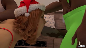 Preview 4 of Boysax Aunty - Sexy Pawg milf gets gang banged for Christmas
