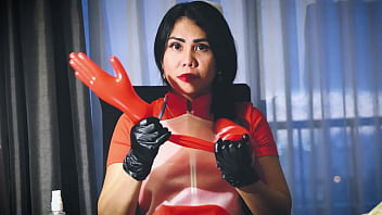 Preview 4 of Rail Brother Sister - Latex Glove Fetish by DominaFire