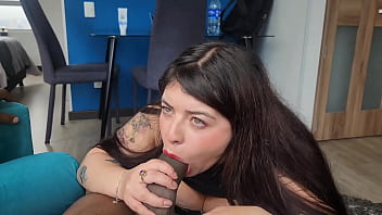Preview 2 of Mom Son Captions - The beautiful blue-eyed girl with huge tits Jennie is fucked by her roommate,  after he caught her doing bad things.