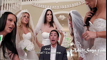 Preview 1 of Seachlara Latex Vk - Hysterical Bride Gang Up Against The Guy Who Ruined Their Weddings