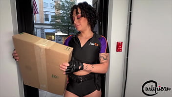 Preview 1 of Dalen - Fed Ex Girl Delivers some Tight Latina Ass &amp_ Pussy