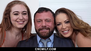 Preview 1 of Sadie Fynna - Daddy Luckily Has the Support of His Freeuse Wife and Stepdaughter - Cncmilf