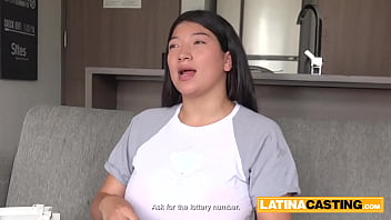 Preview 2 of Nancy Spy - HUGE TITS Latina Amateur Big Cock Fake Agent Deepthroat Blowjob