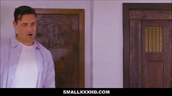 Preview 1 of Faking Masin - SmallXXXHD - Cute Petite Blonde Teen Fucked After Caught Having Orgasm With Huge Dildo - Haley Spades,  Ryan Driller