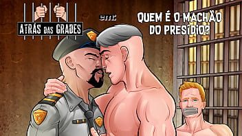 Preview 1 of Look Like Dua Lipa - Atr&aacute_s das Grades - Mach&atilde_o da cadeia levando rola do carcereiro