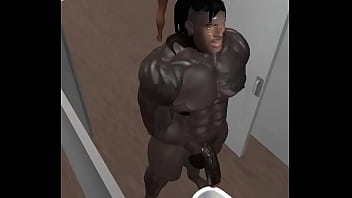 Preview 2 of Mom Prawn - big dj caught pissing in locker room