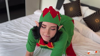 Preview 1 of Old Matu - Gift from Christmas Elf - Hot Blowjob and Sex with Cum on Wet Pussy POV