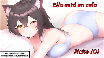 Preview 3 of Komopoz Oromo - Maullidos y orgasmos incluidos. JOI gatuno con tu novia Neko en celo. Voz espa&ntilde_ola.