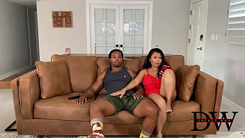Preview 1 of Indian Lasvian - Asian Milf Interrupts BBC