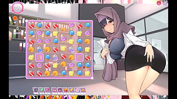 Preview 2 of Sanaya Irani In Boom Sexy Scene - Tsundere Milfin [ HENTAI Game PornPlay ] Ep.4 boss in hijab show me her dripping wet pussy