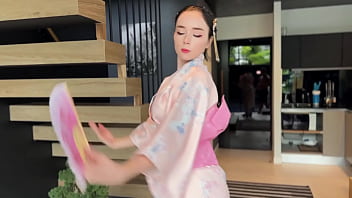 Preview 2 of Xxx Bnojputo - Fucked Blue-eyed Geisha in All Poses and Cum in her Mouth POV