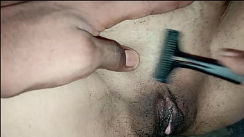 Preview 3 of Fimo Fucking - Desi pussy hair removing dirty talk hindi audio indian chut shaving complition