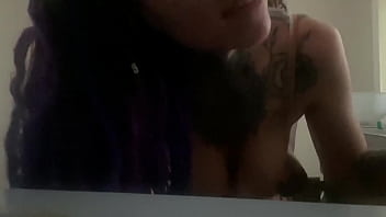 Preview 4 of Vergin Hd Xxx Black - Masked man bends over latina spanish dreadhead and breeds her in kitchen doggystyle