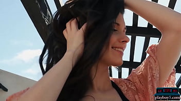 Preview 1 of Sport Potn - Petite Canadian MILF babe strips off her bikini exposing her flawless body