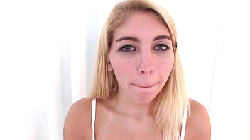 Preview 2 of Japonais Big Tits - CARA SKY Cute Blonde Big Dick POV Blowjob and Cum Load Swallow