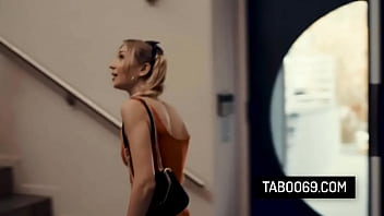 Preview 1 of Guda Big - Blonde teen cheerleader Marykate Moss get into threesome sex with coach and her husband