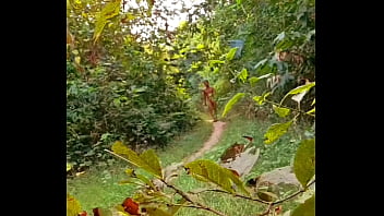 Preview 4 of Big Tric Showe - Myanmar gay naked outdoor forest walking with anal plug