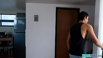 Preview 1 of Babe Striptease - You want leche? Yeah,  give it to me! Enrique Mudu and Alberto Chimal - Two Latinos with HUGE cocks fucking having fun together!