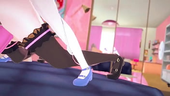 Preview 1 of Saggy Tits Solo Hanging - Mori Forced To Have Futa Sex (Hololive Porn Animation)