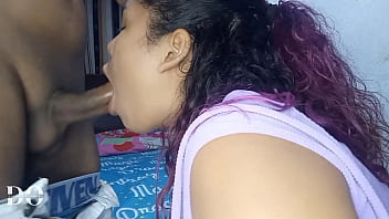 Preview 2 of Alura Jenson Boob Job - Mi amiga quiere hacer tareas,  pero yo quiero follar,  llegamos a un acuerdo y le meto la verga hasta que me saca toda la leche