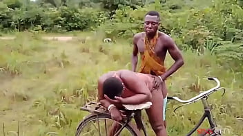 Preview 2 of Soft Feet Footjob - Bicycle fuck with my hot girl outdoor