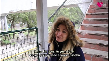 Preview 1 of Hijab Niqab Cum - Kathy cabalga una polla cerca de la estacion de tren
