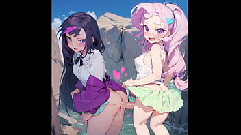 Preview 3 of 3 4boy 1girl Sex - Futanari hentai compilation 3