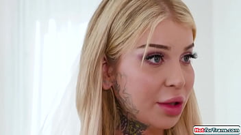 Preview 1 of Nide Xxxx Video - Shemale bride Gracie Jane analed by bff