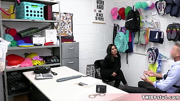 Preview 2 of Mms Publik - Beautiful brunette sexmachine Vikki Valentine caught shoplifting and now she is paying with her pussy