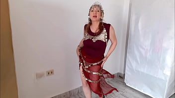 Preview 2 of Sister Share With Brother - Hot milf MariaOld teasing by huge tits in oriental style. Cosplay.