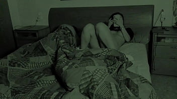 Preview 3 of Massag Vedeo - Cheating Horny wife mastubates with dildo next to husband! Almost caught!