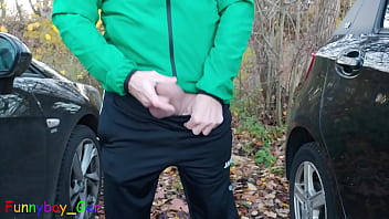 Preview 4 of English Old Xxx Move - I jerk my uncut cock in a commuter parking lot. Unfortunately,  a voyeur then showed up.