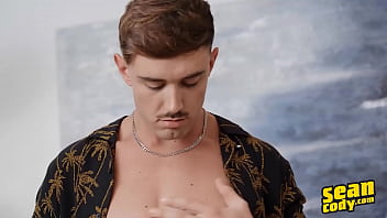 Preview 2 of Jony Sins Mia Khalifa Xxxx Vedio - Phoenix Lets His Hands Wander Across His Toned,  Hairless Chest Before Touching His Thick Dick - SEAN CODY