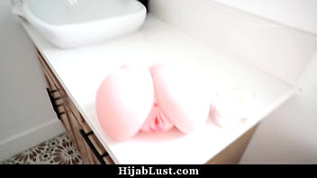 Preview 1 of Masturbation Equipment - Hijab Stepmom and Stepson Team and Break Their No Nut November Challenge - Hijablust