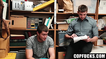 Preview 1 of Sex Tamile Home Reyel Viodes - 20 Year Old Caucasian Male Caught Shoplifting and Fucked by Gay Mall Guard - Copfucks