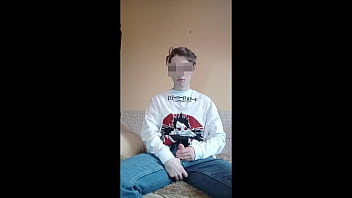 Preview 1 of Japanese Clit Lick - boy swallows cum from a used condom