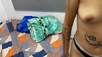 Preview 3 of Pregnant Sex Video - Mi peque&ntilde_a hermanastra tiene miedo de tener relaciones sexuales con su novio y me pide ayuda para que yo la ense&ntilde_e a coger y sea la primera polla adentro de su co&ntilde_o.