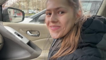 Preview 1 of Mom And Not Daughter Real - Serina Gomez and Agony of SQUIRTING in my Car