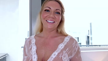 Preview 1 of School Geirls - CHRISTINA SKYE Sexy Big Tits Midwest MILF Cougar Big Dick POV Blowjob and Cum Load Swallow - NO HANDS Blowjob!