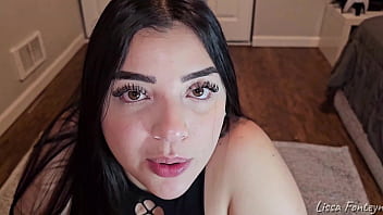 Preview 1 of Dhila Lund - Blowjob to my stepbrother ends with farting on his cock