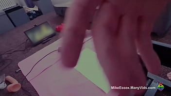 Preview 2 of Bianca Mol - Chastity DILF Mike Essex anal fucking with dildo on the fucking machine