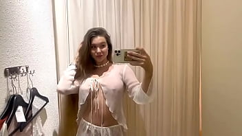Preview 1 of Asian Stilettos - Hot transparent clothes that expose