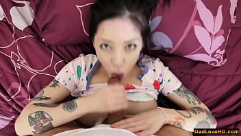 Preview 4 of Neighborhood Daughter - My Dear Stepfather&#039_s Sweet Big Cock - My stepdad big cock is so good to suck,  I love giving blowjobs,  but fucking doggystyle makes me hornier
