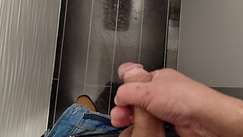 Preview 3 of Big Curvy Erotic - Public toilet jerking off